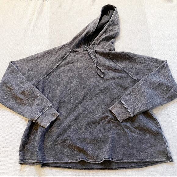 Torrid Black Mineral Wash Midi Hoodie - Size 1X - Picture 2 of 12